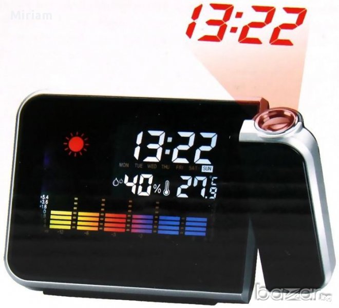 Дигитален цветен часовник с проекция 22 лв., снимка 1