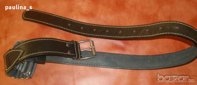 Асиметричен колан за дънки / унисекс / genuine leather , снимка 1