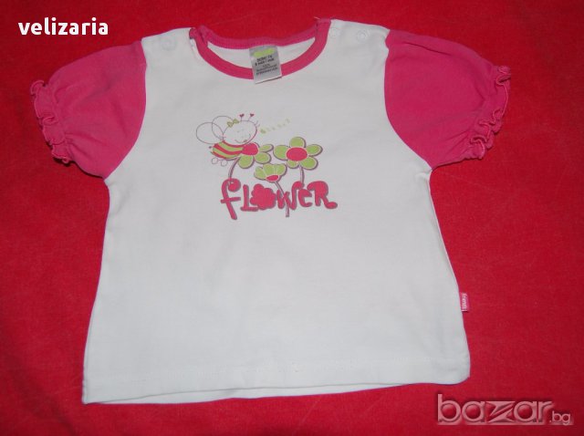 Розово панталонче с подарък блузка 9м, снимка 6 - Бебешки блузки - 16674175