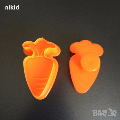 Морков пластмасов резец с релеф и бутало украса сладки торта фондан и др