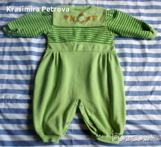 Бебешки зелено гащеризонче, снимка 2 - Бебешки гащеризони - 19355451