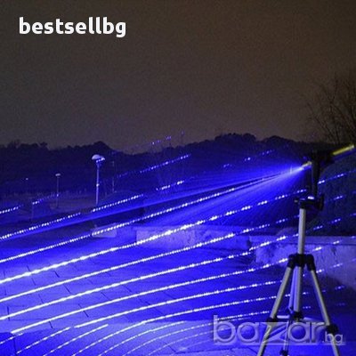 Мощен силен син акумулаторен лазер 1000mw приставки предпазни очила пука балон пали клечка 1W зелен, снимка 7 - Друга електроника - 10405069