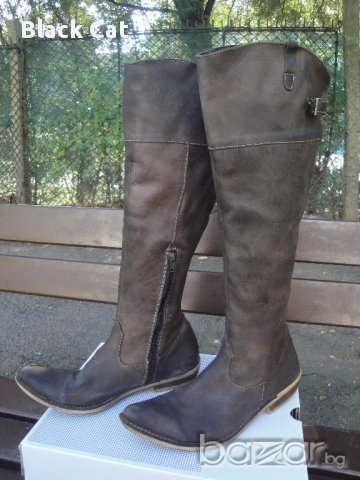 Маркови кафяви кожени дамски ботуши "Indigo Sport", естествена кожа, чизми, боти, зимни обувки, снимка 4 - Дамски ботуши - 15882482