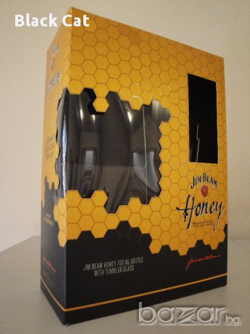 Празна колекционерска бутилка / шише от бърбън уиски Jim Beam Bourbon Honey, картонена кутия,алкохол, снимка 5 - Други ценни предмети - 10255680