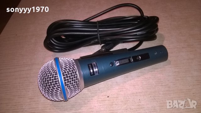 shure BETA 58 mic+shure кабел с жак и букса-внос швеицария, снимка 1 - Микрофони - 24470000