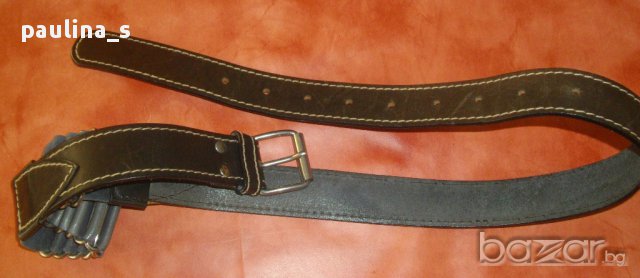 Асиметричен колан за дънки / унисекс / genuine leather 
