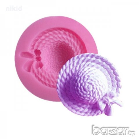 мини капела с пандела плетена шапка силиконов молд форма декорация торта фондан шоколад и др.