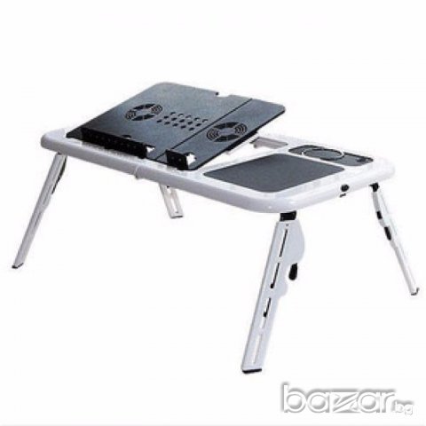 Нова маса за лаптоп с два вентилатора и подложка за мишка E-Table