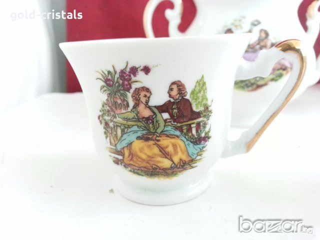  фин порцелан чаши за кафе чайник захарница латиера zajecar, снимка 12 - Антикварни и старинни предмети - 20188820