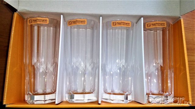 Aspen к-т 4 чаши Nachtmann 309ml - оловен кристал - в красива опаков , снимка 8 - Чаши - 20302606