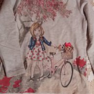 блуза - момиче с колело, снимка 1 - Детски Блузи и туники - 16968128