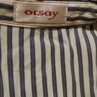 Дам.риза-"ORSAY"-/памук+полиестер+ликра/-бяло+синьо-райе. Закупена от Германия., снимка 3 - Ризи - 21946008