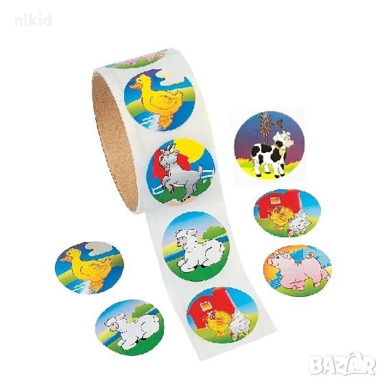 Домашни Животни 50 бр самозалепващи лепенки стикери за ръчна изработка за подарък, снимка 1