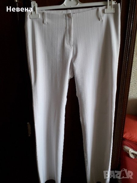 Дамски бял панталон еластичен, снимка 1