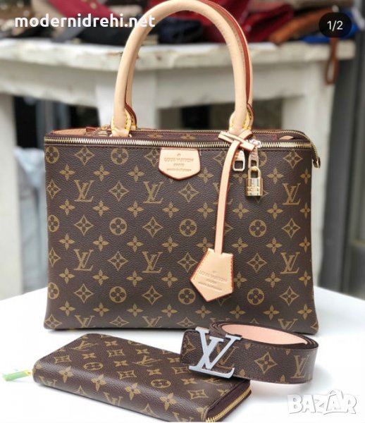 Дамска чанта портфейл и колан Louis Vuitton код 0311, снимка 1