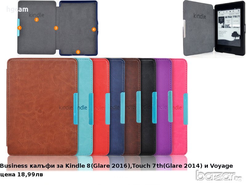 Калъфи за Kindle Glare 2014/2016, Touch, 4/5, 3 Keyboard, Voyage, снимка 1