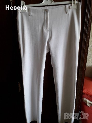 Дамски бял панталон еластичен