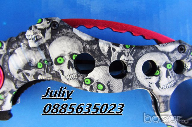 Карамбит Wild Wolf /черепи/, снимка 6 - Ножове - 17297641