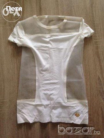 Frankie Morello бяла блуза от найлон и памук, снимка 1 - Тениски - 11169993
