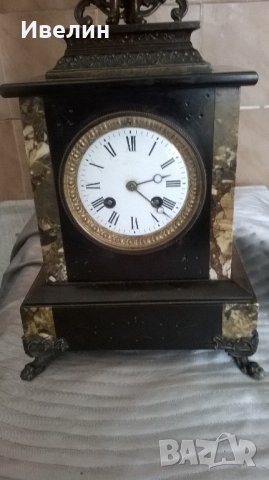 стар каминен часовник от края на 19 век, снимка 2 - Антикварни и старинни предмети - 21946455