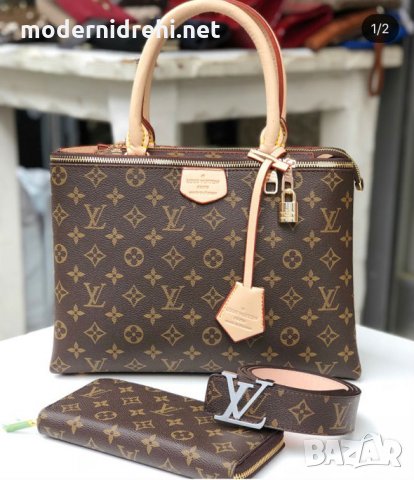 Дамска чанта портфейл и колан Louis Vuitton код 0311