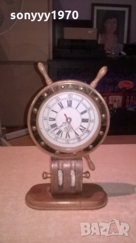 корабен рул с часовник-34х21х9см-внос швеицария, снимка 4 - Колекции - 26045390