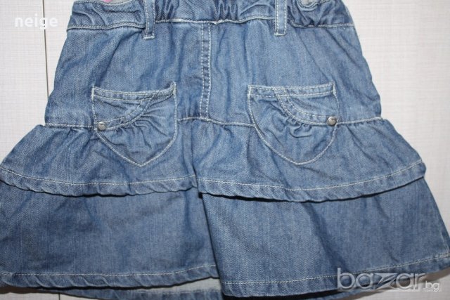 Нов сладък дънков сукман с волани (4-5 г), снимка 5 - Детски панталони и дънки - 19573558