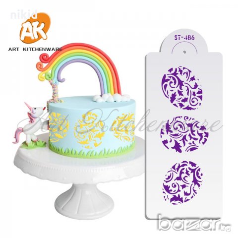 3 Великденски яйца стенсил шаблон за спрей за торта украса кекс декорация с пудра захар боя