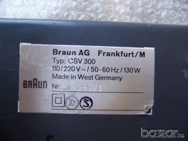 Braun CSV 300, снимка 11 - Ресийвъри, усилватели, смесителни пултове - 12329789