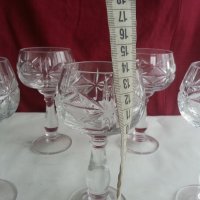 кристални чаши Моника ромб, снимка 10 - Антикварни и старинни предмети - 20839863