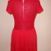 Червена рокля Н&М Divided р.М, снимка 3 - Рокли - 22476768