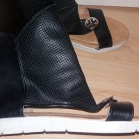 черни сандали с цип, снимка 5 - Сандали - 21969696