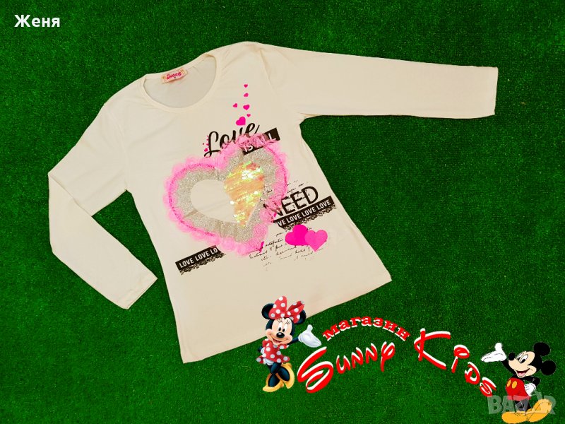 Детска блуза с обръщащи се пайети 4/5год. и 6/7год., снимка 1