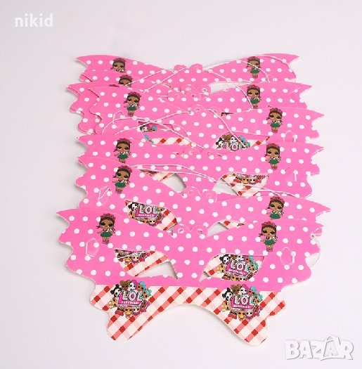 Кукла LOL L.O.L ЛОЛ Surprise 6 бр домино маска за очи лице парти рожден ден, снимка 1