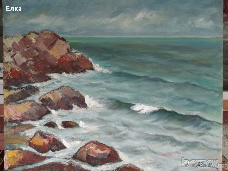 картина маслена "Бряг", снимка 1