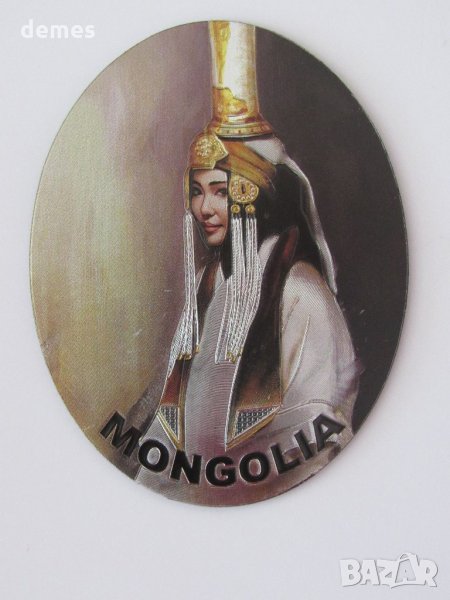  Автентичен метален магнит от Монголия-серия-54, снимка 1