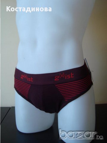 Мъжки памучен слип, цвят бордо