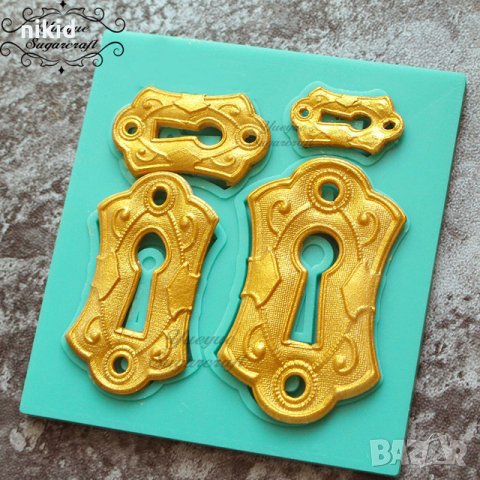 4 Класически Ключалки силиконов молд форма декор украса сладки фондан мъфини и шоколад