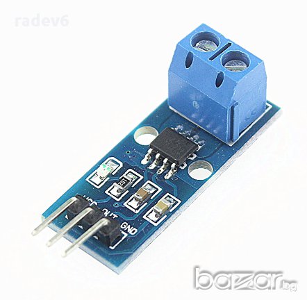 Модул за измерване на ток ACS712 - 20А, Ардуино / Arduino
