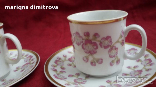  чашки за кафе фин порцелан Чехословакия