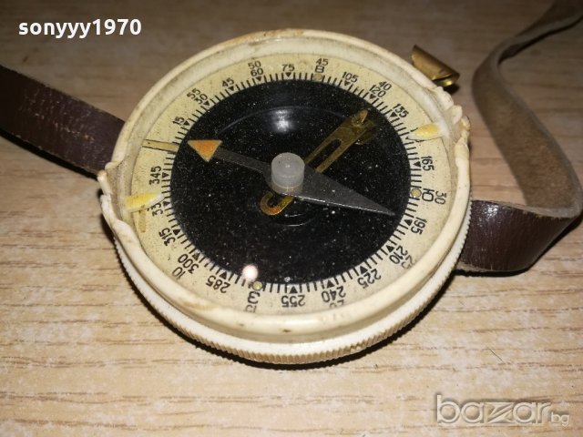АНТИК-компас-руска ретро колекция с кожена каишка-водомер, снимка 4 - Колекции - 20576322