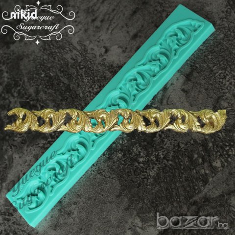 Вълни елементи борд кант силиконов молд форма декорация торта фондан шоколад и др.