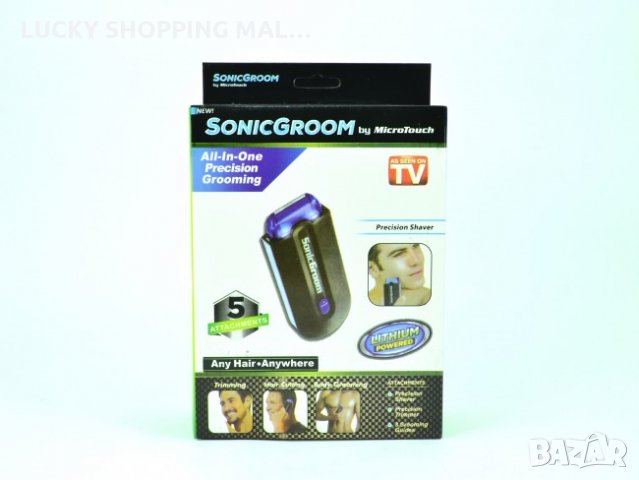 Мъжки мулти-функционален тример за брада коса и тяло Sonic Groom Micro Touch, снимка 6 - Тримери - 23816856