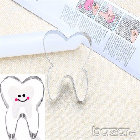 зъб зъбче метална форма резец за сладки бисквитки  фондан украса, снимка 2 - Форми - 17342593