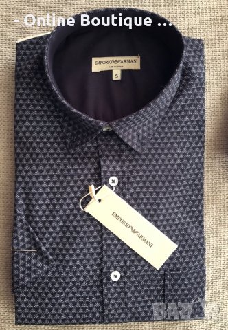 Armani мъжка риза с къс ръкав КОД 9, снимка 2 - Ризи - 25463422