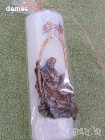 Празнична коледна декоративна свещ , снимка 3 - Други - 23750489