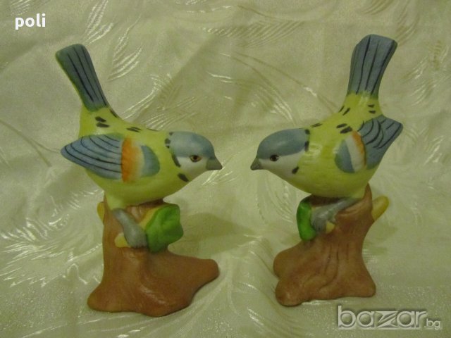 Старинна порцеланова фигура - двойка птичета , снимка 1