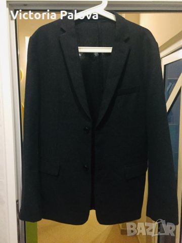 Прекрасно вълнено графитено сако 60%, снимка 8 - Сака - 24099314