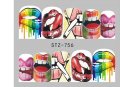 STZ-756 цветни устни слайдер ваденки водни стикери за нокти маникюр татос, снимка 2