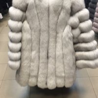 Дамско дълго палто от естествена лисица код 68, снимка 1 - Палта, манта - 23065039